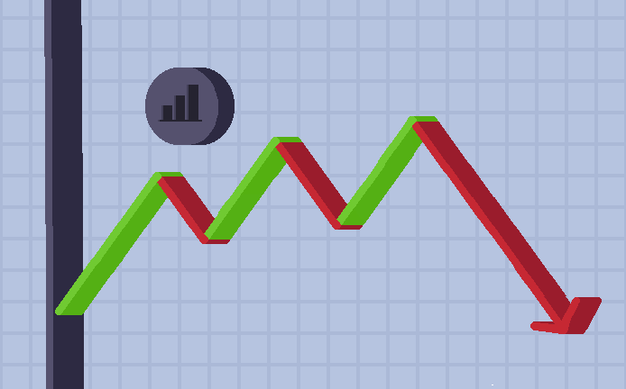 An image depicting a graph with fluctuating stock prices with the logo of Inverstrivia.